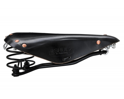Седло SHULZ Touring Springs кожаное с пружинами (black SD983)