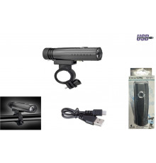 Фара передняя RAPIDO, Lumins LED, алюминиевая, USB кабель, аккумулятор Li-ion 18650, 3,7V, 4 режима работы, QX-Q71 (УТ00028310)