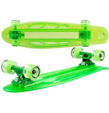 Скейтборд Transparent 27 light green пластиковый TLS-403L (1/4, NN007476)