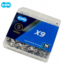 Цепь KMC (X-9) 9 скор. (116 звеньев) 6,6-6,7 мм, с замком, инд. упаковка (KMC-X9)