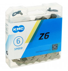 Цепь "KMC" (Z-6) 6 скор. (116 звеньев) с замком, инд. упаковка