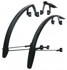 Крылья 0-12034 пластик SKS-12034 SPEEDROCKER XL 28" с усами, перед 500+210мм, зад 950мм, легкое крепление к вело, для шин до 52мм, черные (Германия)