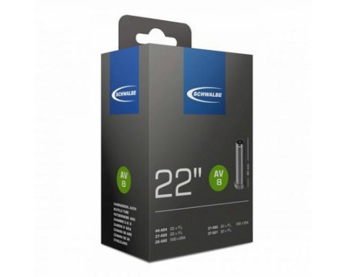 Камера. 22 авто 05-10417310 AV8 22х1 3/8-1 1/2 (28/44-484/501) IB AGV 40mm. SCHWALBE