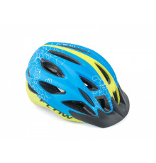 Шлем 8-9001676 спорт. Flow X9 204 blue/yellow-neon-matt 17отв. INMOLD сине-неоновый матовый 54-58см 263г. AUTHOR