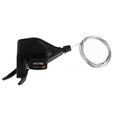 Шифтер Skillful левый 3 ск., трос 1800 мм, совместим с Shimano, черный 13174