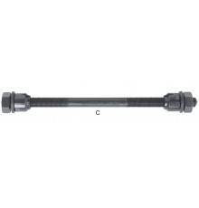 Ось 00-170121 зад Cr-Mo с конус. д/зад. втулки под гайку 170mm, 3/8" черная